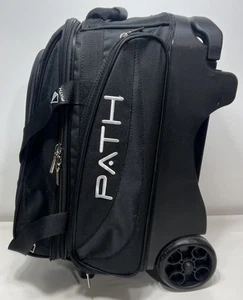 Pyramid Path Premium Deluxe Double Roller Bowling Bag Black/ Black - Picture 1 of 11