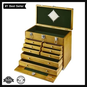 8 Schubladen Maschinist Holz Werkzeug Truhe | Schrank Box Werkstatt Aufbewahrung Organizer - Bild 1 von 4