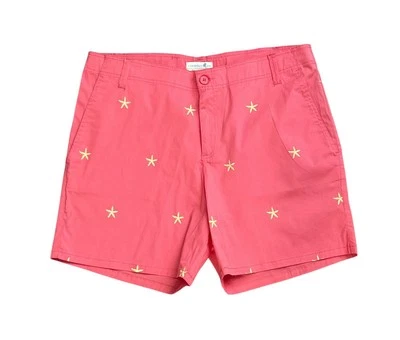 Pantalones Cortos CARIBBEAN JOE Mujer Talla 10 Rosa Estampado Náutico Estrella de Mar Mezcla de Algodón Foto 1 de 4