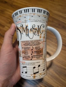 Dunoon designer Jackie Reynolds Fine Bone China High Quality Music Mug  17 oz. - Picture 1 of 5