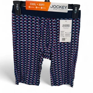 Jockey Herren Active Ultra Soft Modal 9" Long Leg Boxershorts Unterwäsche GEO Small - Bild 1 von 3