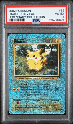 PSA 4 Pikachu Legendary Collection Reverse Holo Pokemon Card 86/110 - Image 1 of 4