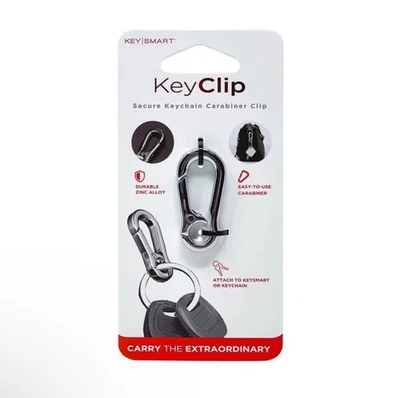 Chaveiro inteligente clipe seguro durável liga de zinco chaveiro mosquetão clipe 1 peça - Imagem 1 de 2