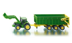 1843 FARMER SIKU John Deere Tractor / Front Loader & Trailer 1:87 Diecast Model - Picture 1 of 2