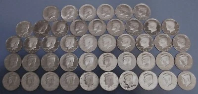 1964 -1967-1968 S - 2009 S PROOF Kennedy Half Dollar Coin Collection 45 Coins  - Image 1 of 4