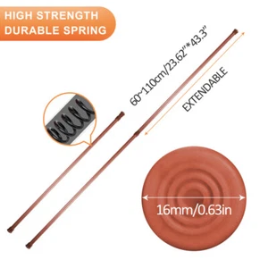 3 Size Tension Curtain Rod Spring Load Adjustable Window Pole Heavy-Duty Steel - Picture 1 of 37