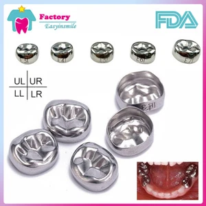 Corona dental para niños corona de acero inoxidable molar primario pediátrico EASYINSMILE 5 piezas - Imagen 1 de 13