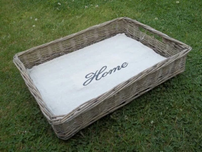 Tablett aus Weide, Buffettablett, Dekotablett mit Innenfutter - Bild 1 von 3