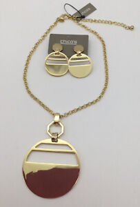 Chico's Gold Earring & Necklace set NWT