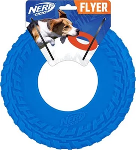 Nerf Dog Rubber Tire Flyer Toy, Frisbee, Lightweight, Original, Blue - Picture 1 of 4