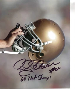 ROCKY BLEIER SIGNED NOTRE DAME FIGHTING IRISH 8X10 PHOTO "HELMET CELEBRATION" - Picture 1 of 1