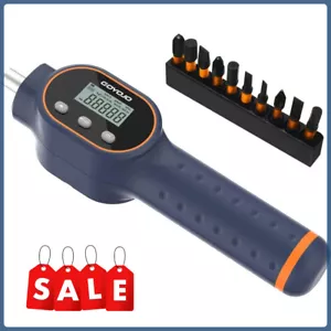 LCD Digital Torque Wrench 1/4" Adjustable Screwdriver Torque Wrench Set w/ Bits - Picture 1 of 18