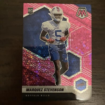 Marquez Stevenson 2021 Pink Mosaic Prizm No Huddle Parallel Rookie Card /20 Bill - Image 1 of 2