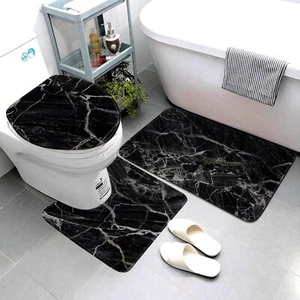 3 Pieces Bath Mat Sets Toilet Mats Non-Slip Water Absorption Machine Washable... - Picture 1 of 8
