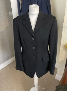 Elegant Eurostar Black 75% Wool Show /competion Jacket 12-14(38”)Immaculate - Picture 1 of 20