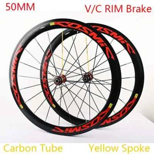 700C Road Bicycle Wheelset V/C/Rim Brake Straight Pull Carbon Hub HG 20 Hole - Picture 1 of 9
