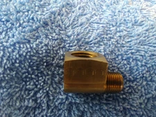 Brass 90° Reducing Elbow 1/4" FPT X 1/8" MPT Yellow Brass 90° 90 Degree Elbow