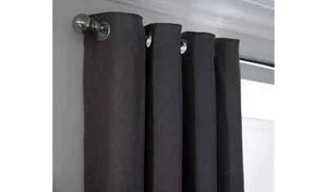 Cortinas térmicas con ojales cepilladas Habitat - Carbón 168 x 229 Cm - Imagen 1 de 8