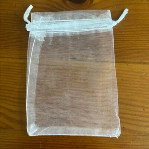 300PCS | 3x4" White Drawstring Sheer Organza Bags - Picture 1 of 4