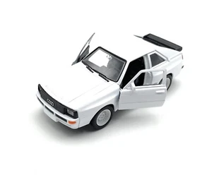 Modellauto Audi Ur Quattro 1:34-39 Weiß Miniatur Fahrzeug - Bild 1 von 4