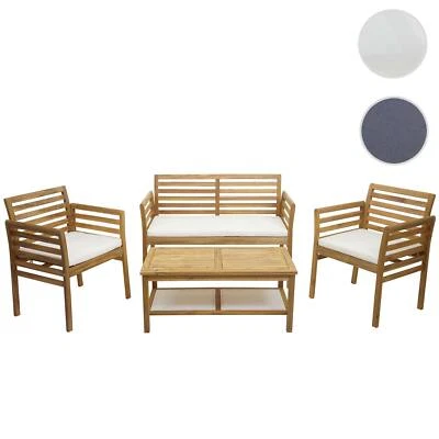 Gartengarnitur HWC-E99b, Sitzgruppe Balkon-Set Lounge-Set, Akazienholz massiv - Bild 1 von 4