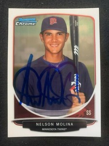 Nelson Molina 2014 Signed Minnesota Twins Card
