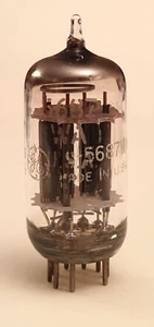 UN TUBE 5687 WA  GENERAL ELECTRIC - BLACK PLATES - TESTE STRONG - Imagen 1 de 1