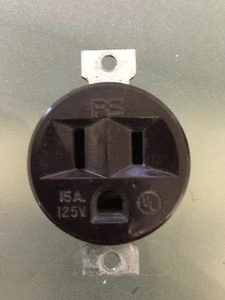 (lote de 100 piezas) Pass & Seymour P S receptáculo único marrón 15A/125V sin orejas 4243 - Imagen 1 de 5