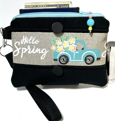 Цветы-пикап-грузовик-ручной работы-деньги-монета-ID-кредитная карта-браслет-кошелек-мешочек - Изображение 1 из 4