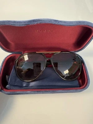 Gucci vintage aviator tortoiseshell sunglasses with case - Image 1 of 4