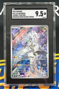 SGC 9.5 2025 Pokemon Journey Together Estampado #167 N's Reshiram Caja Topper - Imagen 1 de 3
