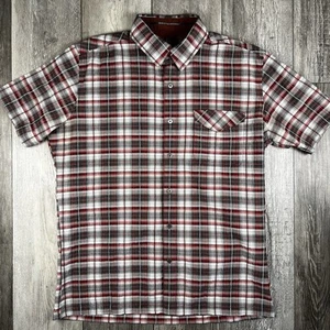 Kuhl Mens Short Sleeve Button Up Red Check Mountains Outdoors Hiking Size Large - Picture 1 of 14