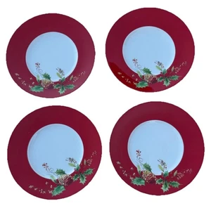 Lenox Winter Song Dessert Plates Christmas Themed ~7 InchDiameter Set Of 4 NOV25 - Picture 1 of 8
