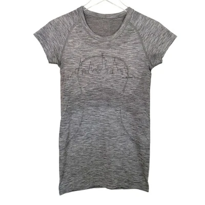 RARE Lululemon Swiftly Tech Grey Shirt with New York City Skyline 6 - Image 1 of 4
