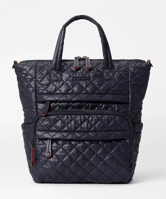 MZ WALLACE Small Metro Quilted Nylon Utility Backpack Crossbody ~NWT~ Black - Image 1 of 4