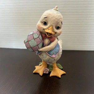 Jim Shore “Which Came First” 2016 Duck Holding Egg 4056943 Easter Spring - Picture 1 of 7