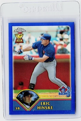 2003 TOPPS CHROME BLUE REFRACTOR #9 - ERICK HINSKE #ED 522/699 - Image 1 of 2