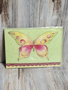 Papyrus Glittery Butterfly Scalloped Edge Brenda Walton Designed Birthday Card - Picture 1 of 3