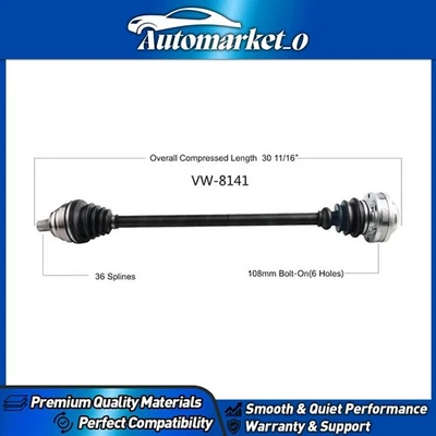 CV Axle Shaft Front Right For Volkswagen CC 2011-2017 - Image 1 of 2