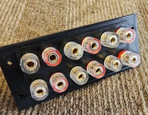 Nueva placa de conversión de terminal de altavoz Kenwood KR-9600 KR-6200 (enchufes banana) - Imagen 1 de 4