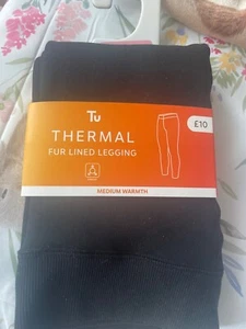 Sainsburys tu fur lined leggings black - Picture 1 of 2