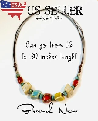 Nuevo collar de joyería de moda con cuentas de porcelana de cerámica vendedor de Estados Unidos hermoso para mujer’s Foto 1 de 4