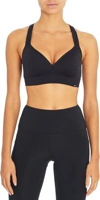 Marika Tek Womens Johanna Molded Cup Seamless Sports Bra Black Pull-On Sz Small - Image 1 of 4