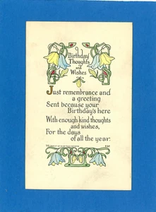 Antique Birthday Greeting Postcard - Holiday Prints Shop - Picture 1 of 2