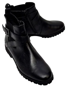 Stivaletti piatti CARVELA Robbie in pelle nera con zip donna EU 37 UK 4 - Foto 1 di 7
