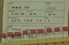50 Stück Kondensator 0,33 µF +- 10% / 63Vdc;  WIMA; Typ: MKS22