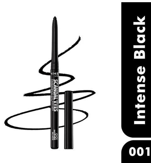Rimmel Scandal'Eyes  Waterproof Matita Occhi 001 Intense Black Make-Up 7105 - Immagine 1 di 1