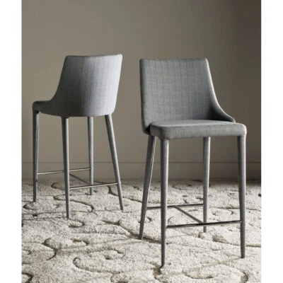 Juego de 2 taburetes de mostrador Summerset de SAFAVIEH | Gris | Foto 1 de 4
