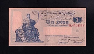 F.C. ARGENTINA , 1 PESO 1925/32 , EBC- ( XF- ) , P.243 . - Imagen 1 de 2