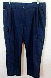Twin hill Unisex 20W/M uniform navy cargo pants dark wash 6 Pockets hook/loop - Picture 1 of 9
